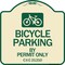 Signmission Bicycle Parking by Permit C.V.S. 21210 Heavy-Gauge Aluminum Sign, 18" x 18", TG-1818-24322 A-DES-TG-1818-24322 - alternate 1